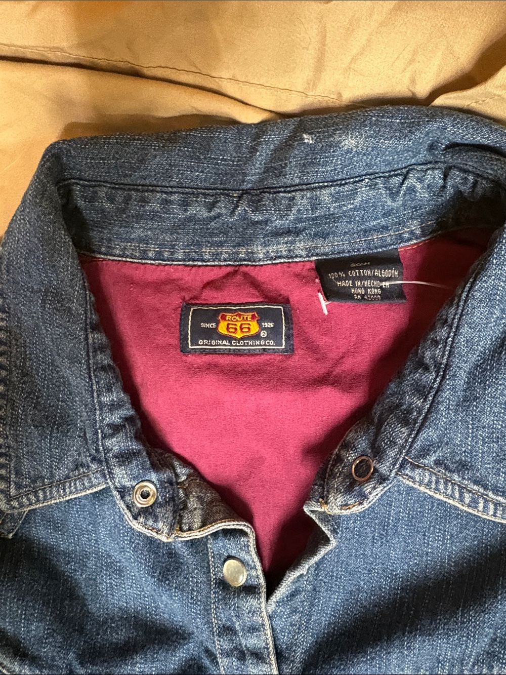 Vintage Denim Route 66 Western Shirt Jacket - Blue - Picture 2 of 7